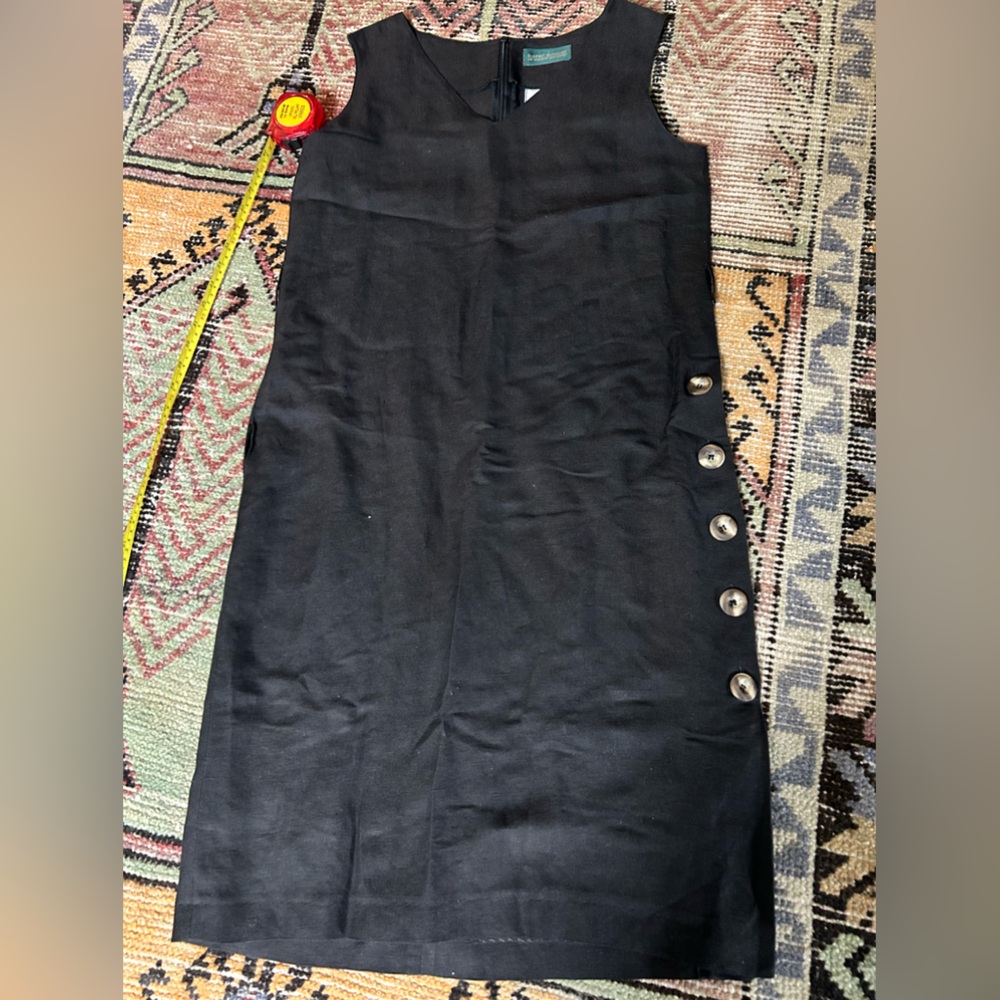 Harvè Benard by Benard Holtzman black linen NWOT SIZE 6 dress - Picture 1 of 3